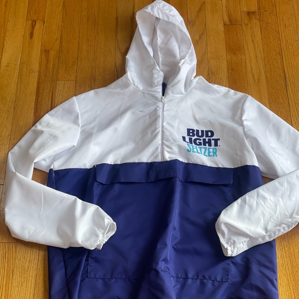 Bud Light Seltzer White and Blue Hoodie